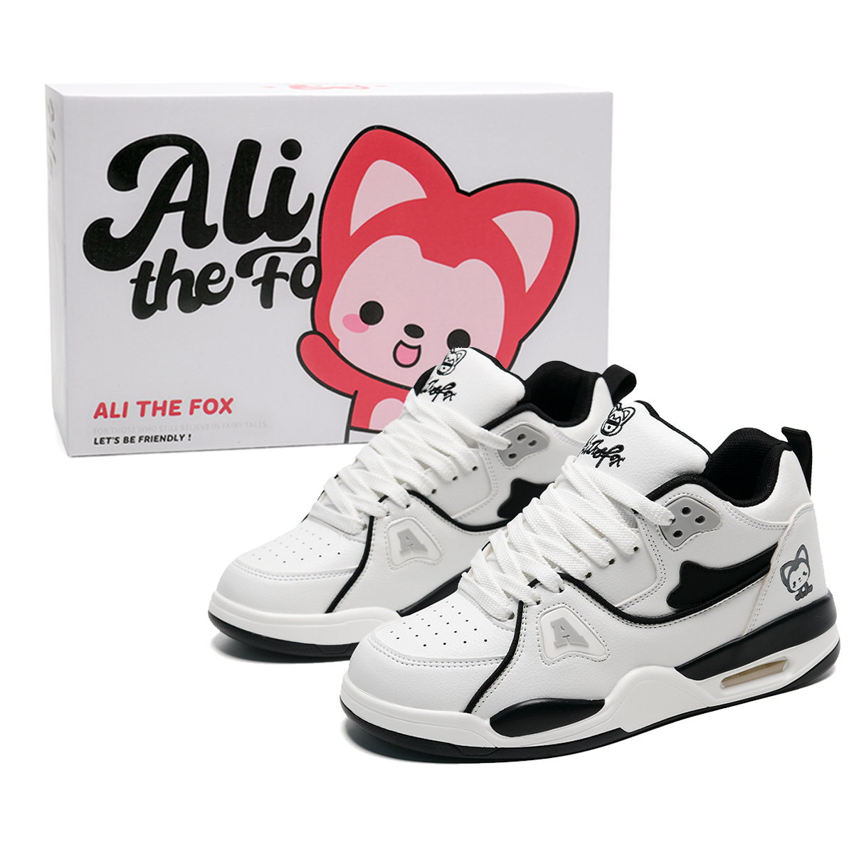 

ALI THE FOX Антискользящие износостойкие низкие скейтерские кроссовки унисекс белый черный - белый бордовый (включая Ahri), цвет White Burgundy (Includes Ahri)