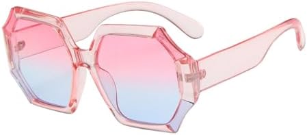 

Уникальные солнцезащитные очки 2027 года в форме многоугольной квадратной линзы с градиентным покрытием. Классические ретро-винтажные большие очки для женщин MTZJH, Pink Pink Blue