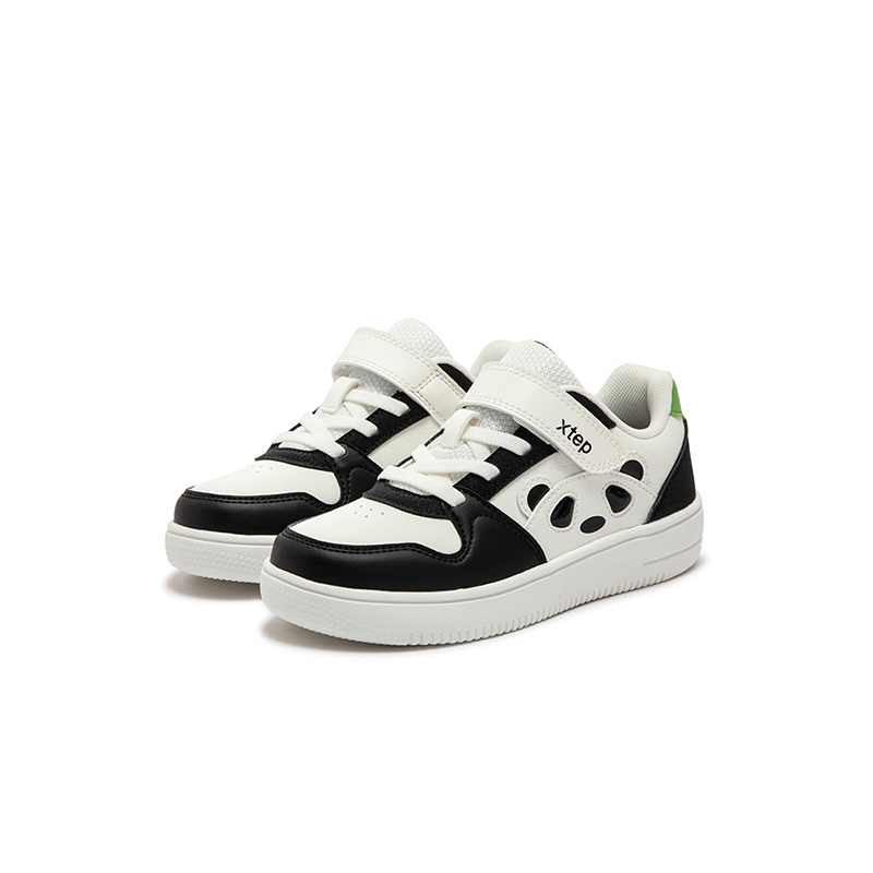 XTEP Детские кроссовки для скейтбординга Sail White Black с нескользящей подошвой и низким верхом — фото 2