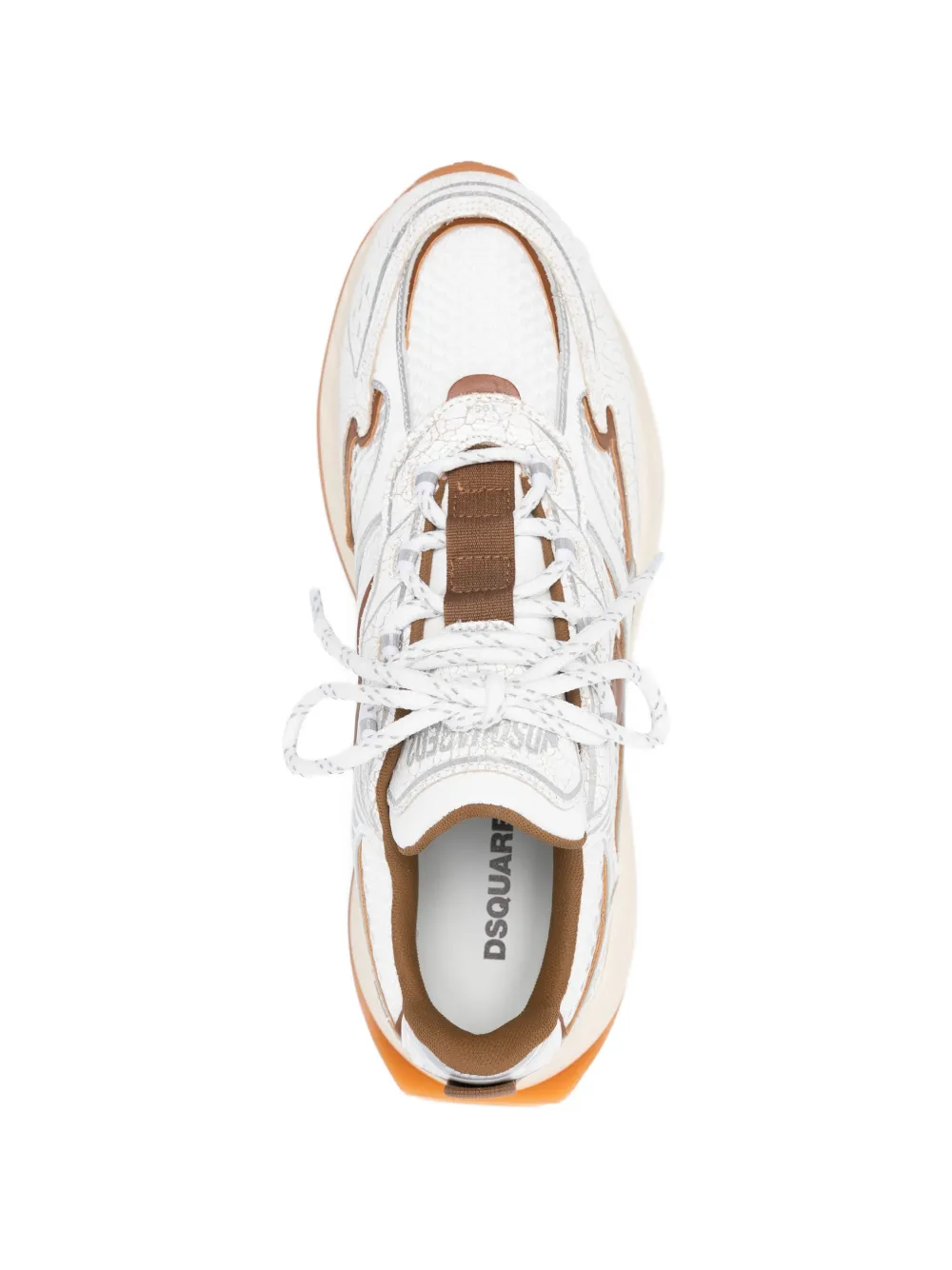 Кроссовки Sprinter из кожи с шнуровкой Dsquared2, белый — фото 4