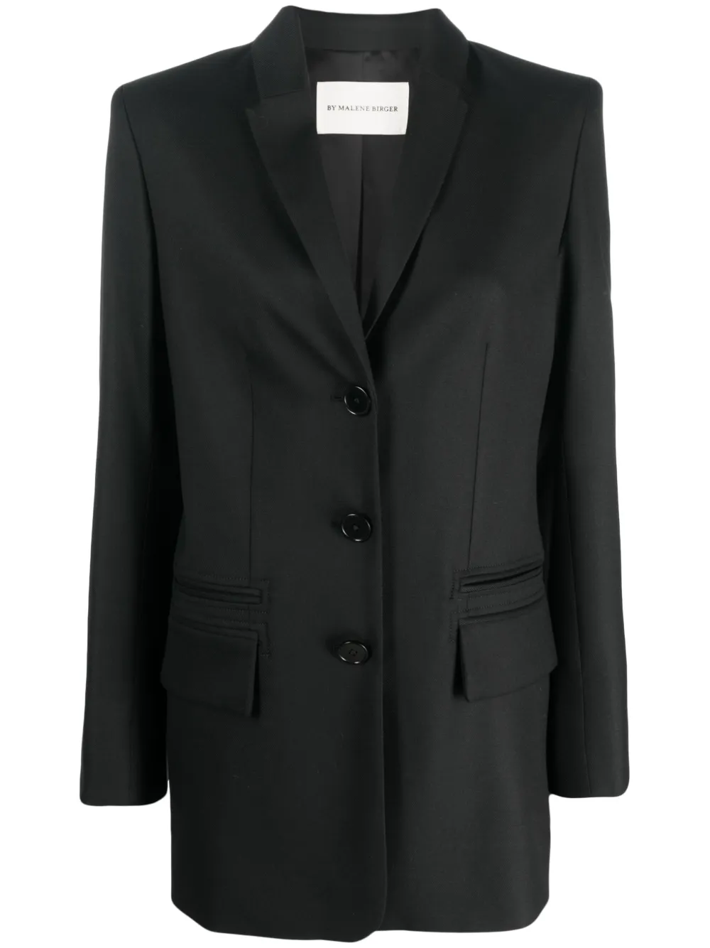 

Однобортный блейзер Porter строгого кроя BY MALENE BIRGER, черный