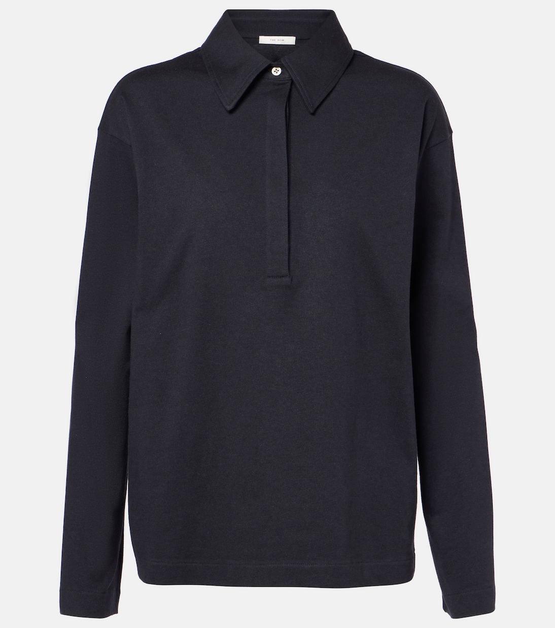 

Поло из хлопка и шелка Roddie The Row, Dark Navy