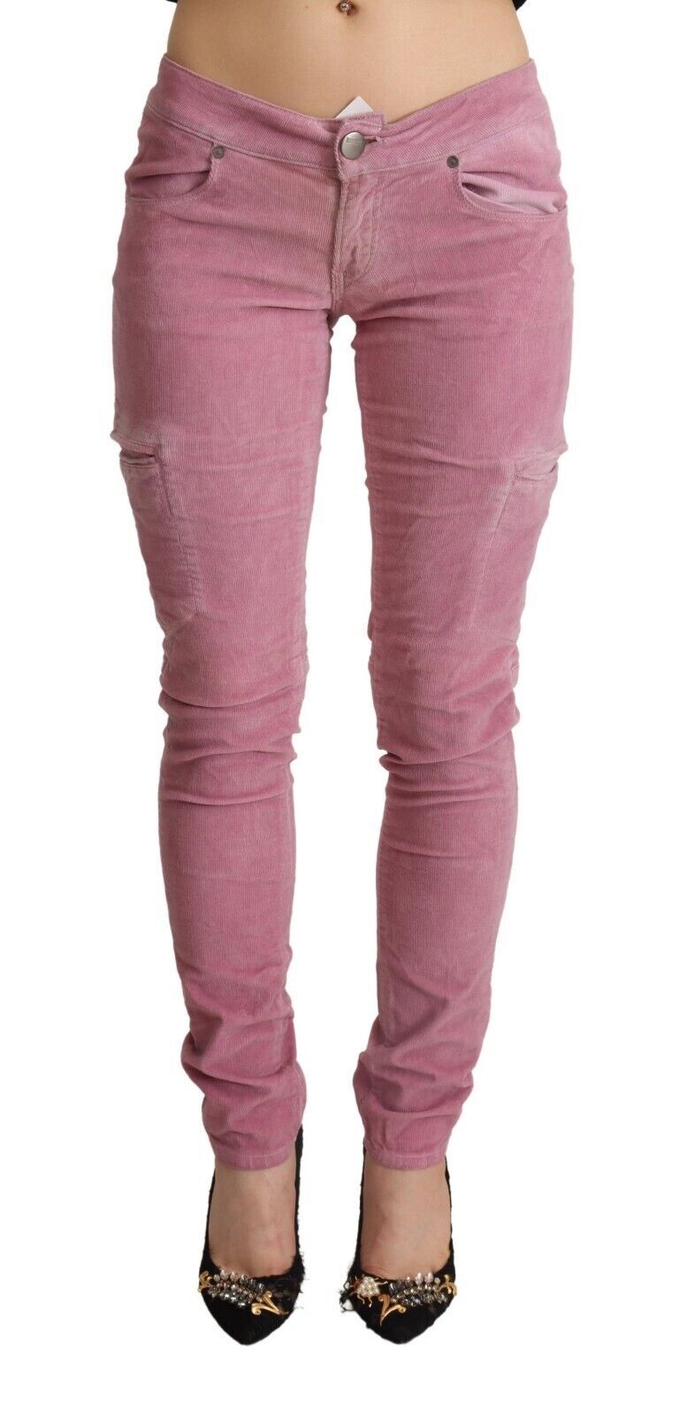 

Шикарные розовые узкие джинсы с заниженной талией Yacht, Pink