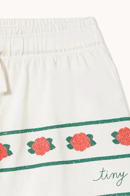 Шорты детские с принтом Roses Shorts Tinycottons, белый — фото 4