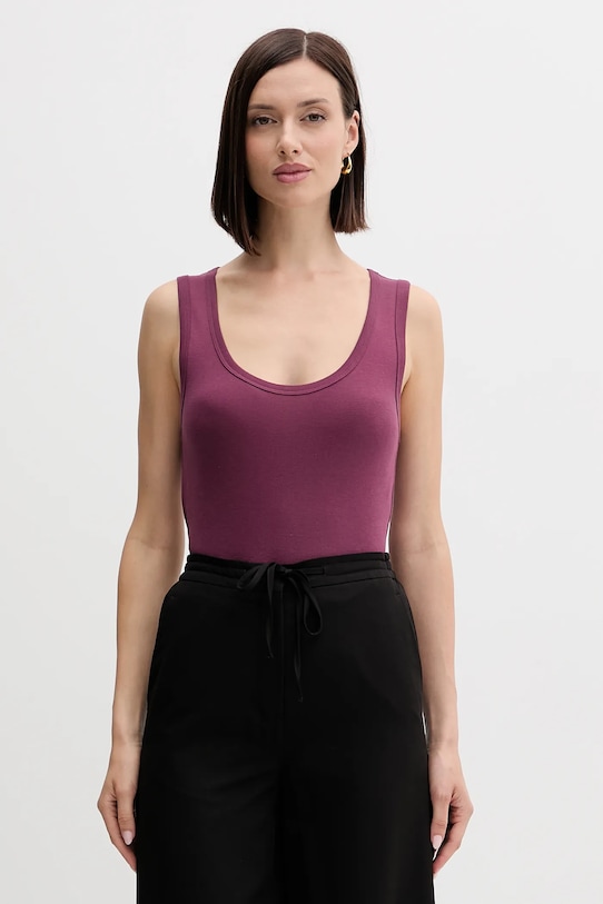

Хлопковый топ United Colors Of Benetton, фиолетовый