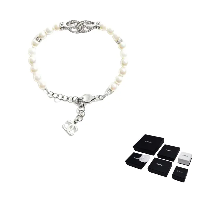 

Металлический браслет унисекс серебристый CHANEL, серебряный