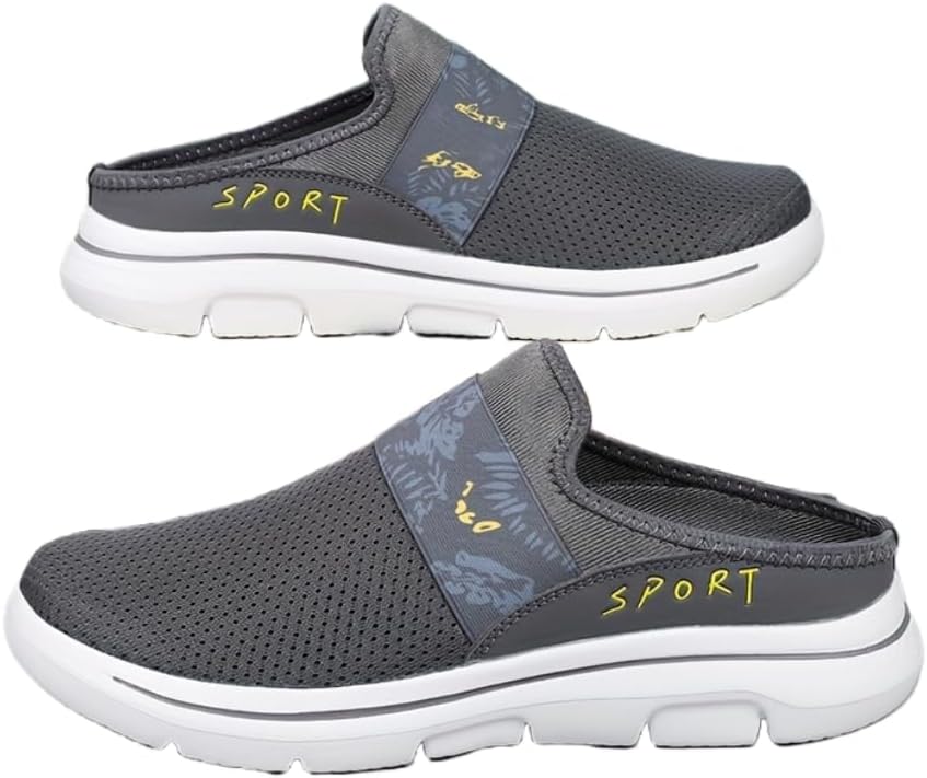 

Мужские сабо с верхом из дышащей ткани и подошвой из EVA, мужские спортивные сандалии, удобная обувь для ежедневной ходьбы Hhhchpm, серый