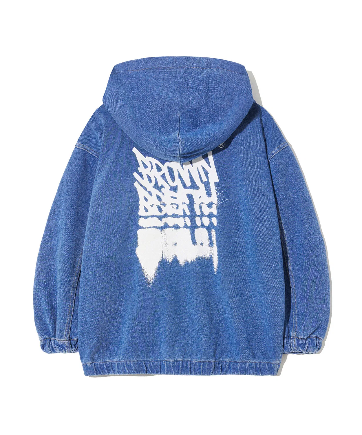 Детская джинсовая куртка с капюшоном синяя от Brownbreath Kids — фото 3