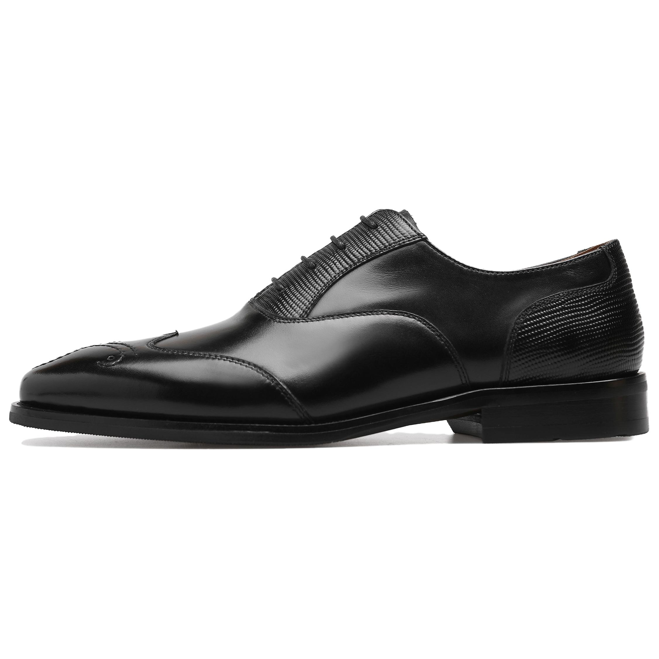 Desai Кожаные повседневные туфли мужские Low top Black, Jasper — фото 3