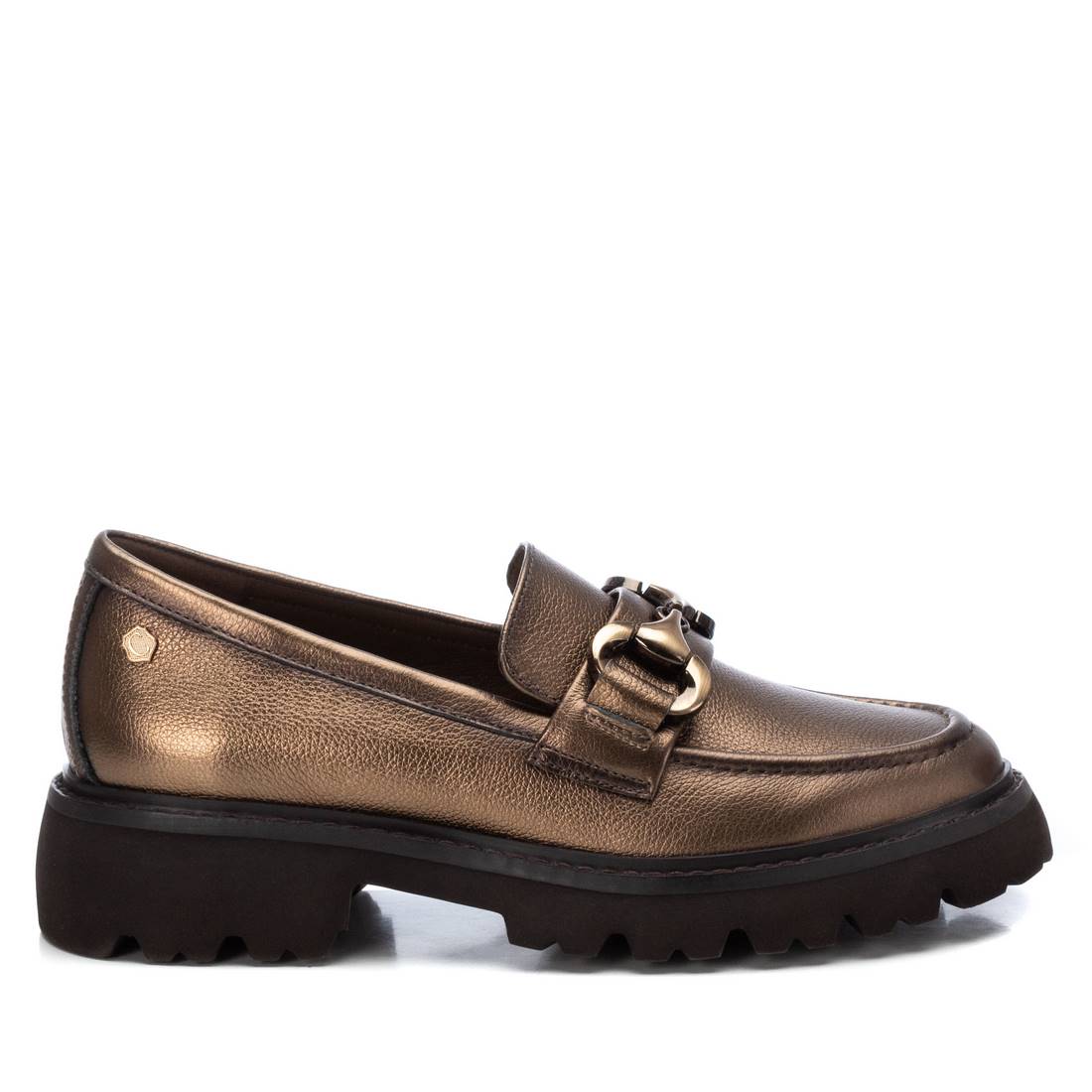 Женские пенни-лоферы из коллекции Carmela Leather от Xti, цвет bronze