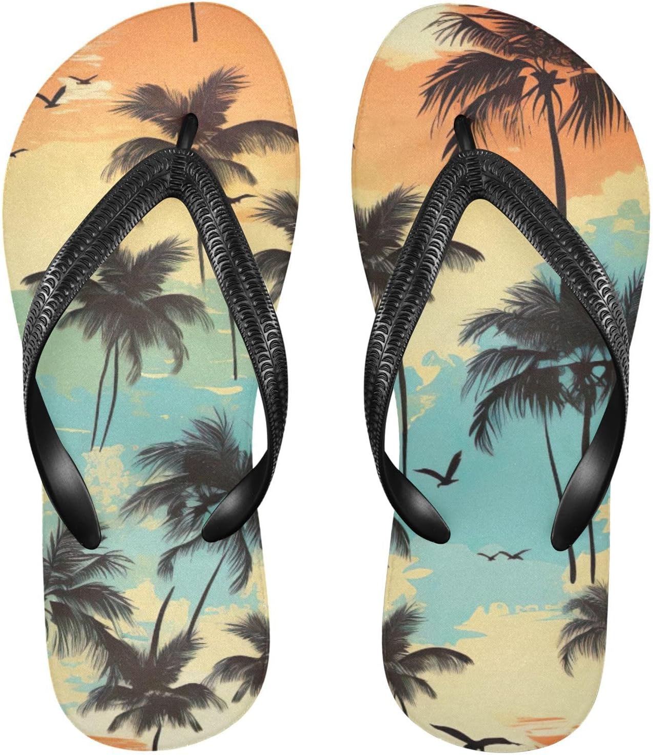 

Женские и мужские летние пляжные шлепанцы Palm Leaf с тропическим дизайном, для душа Kfbe