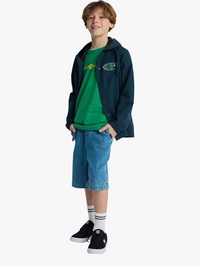 Детская куртка Quicksilver с капюшоном Дождевое облако, темно-синяя Quiksilver — фото 3