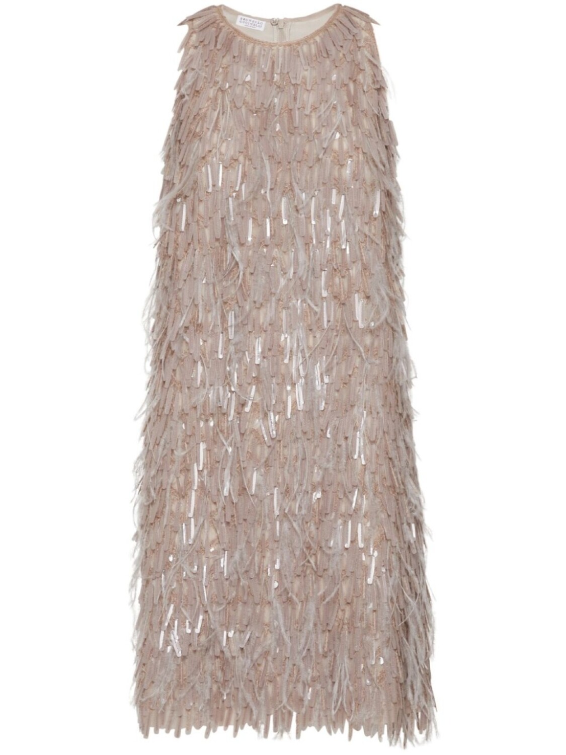 

Платье мини Dazzling с вышивкой Brunello Cucinelli, нейтральный цвет