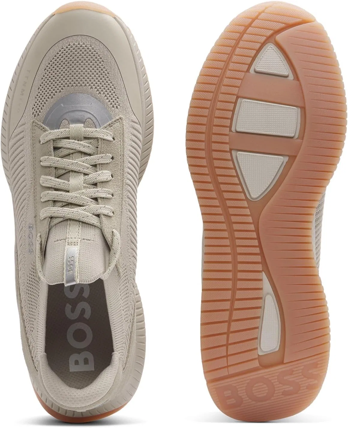 Мужские беговые кроссовки Ttnm Evo_slon_knsd BOSS, Light Beige 270 — фото 4