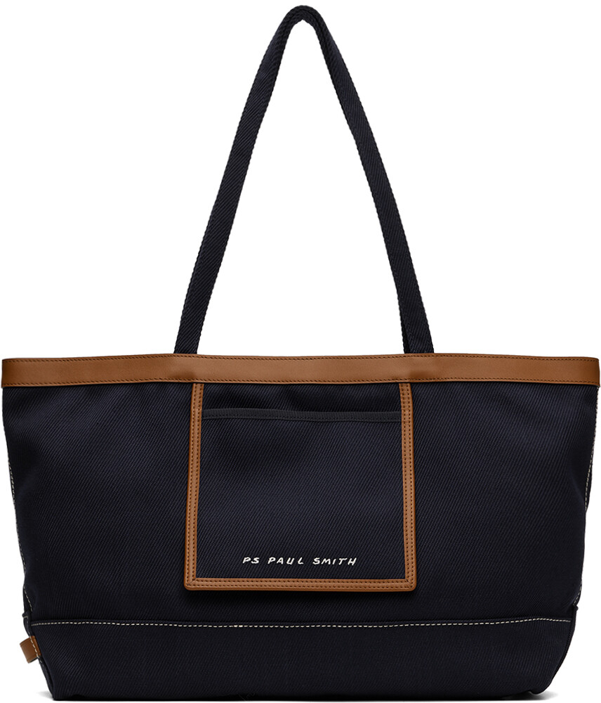 

Темно-синяя сумка-тоут с вышивкой Ps By Paul Smith