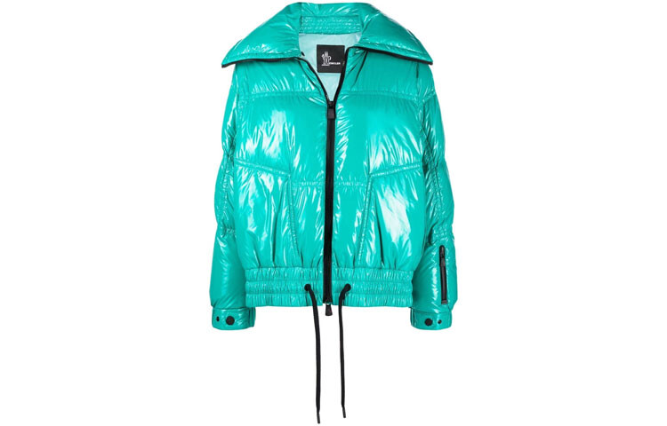 

Пуховик женский зеленый Moncler
