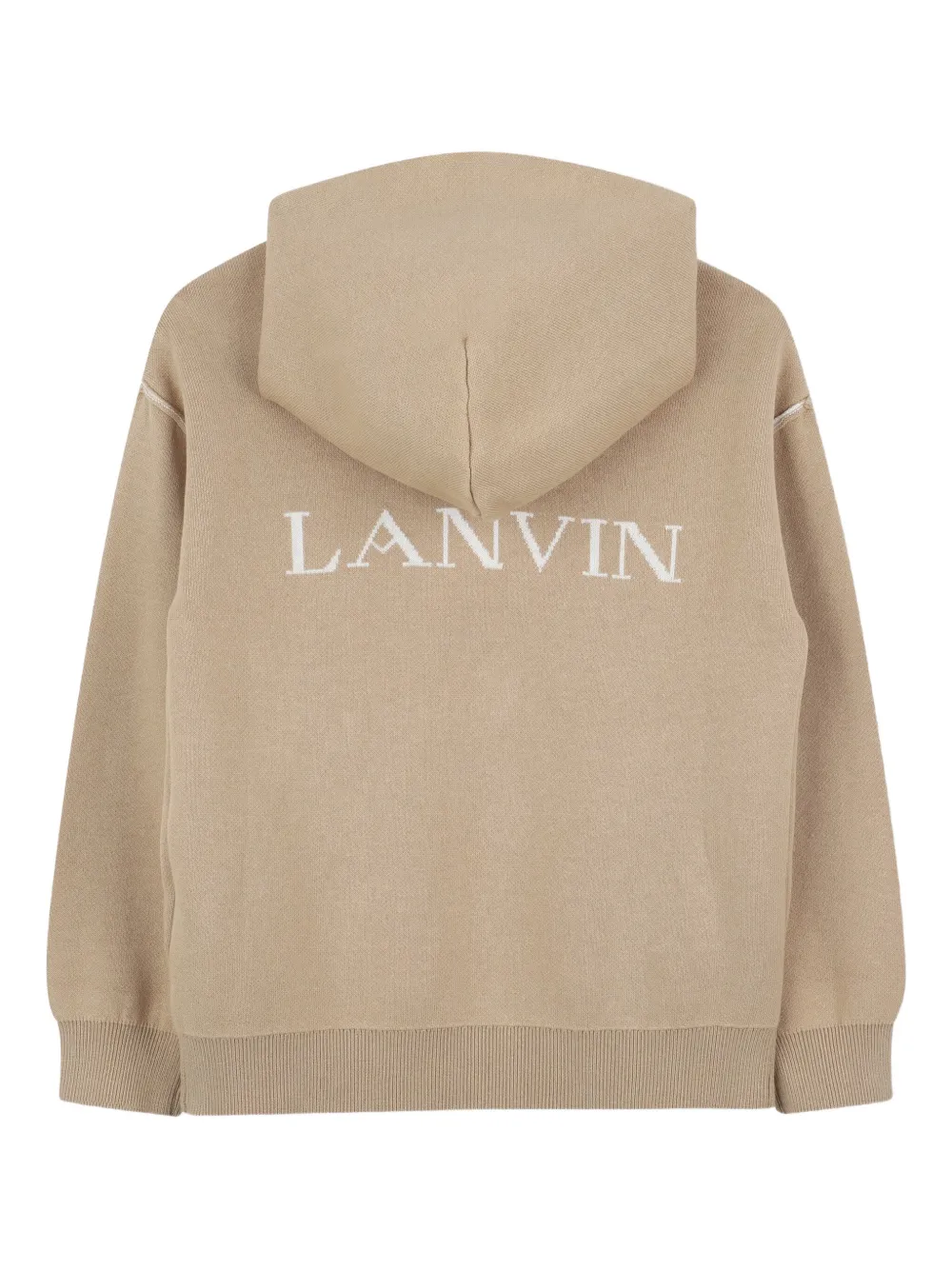 Худи с нашивкой-логотипом Lanvin Enfant, нейтральный — фото 2