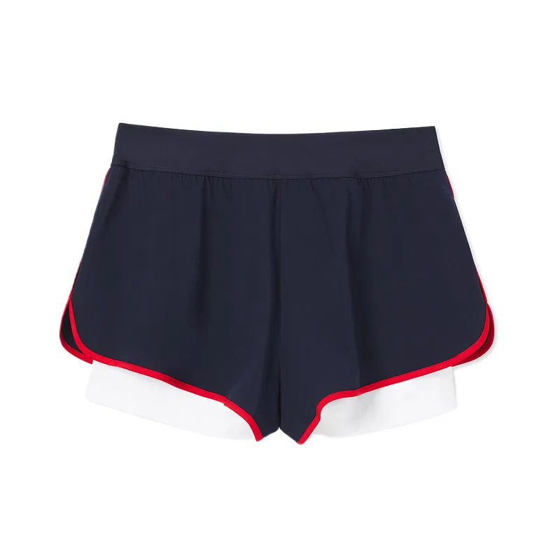 Спортивные шорты LACOSTE Navy Blue, средней посадки, прямого кроя — фото 3