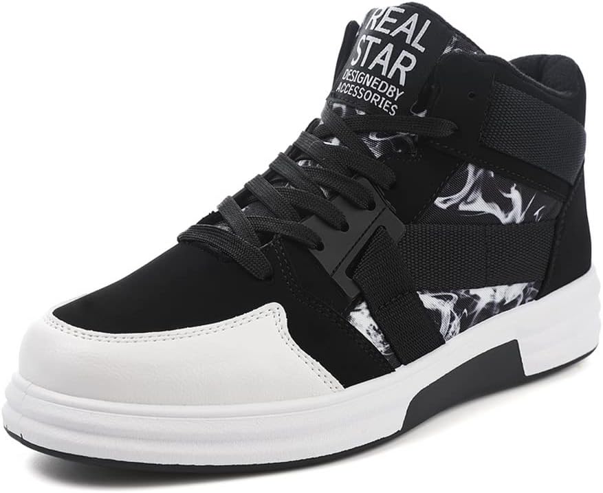 

Мужские кроссовки Tazimall с круглым носком и высокой пяткой, повседневные, на шнуровке, для скейтборда, белый