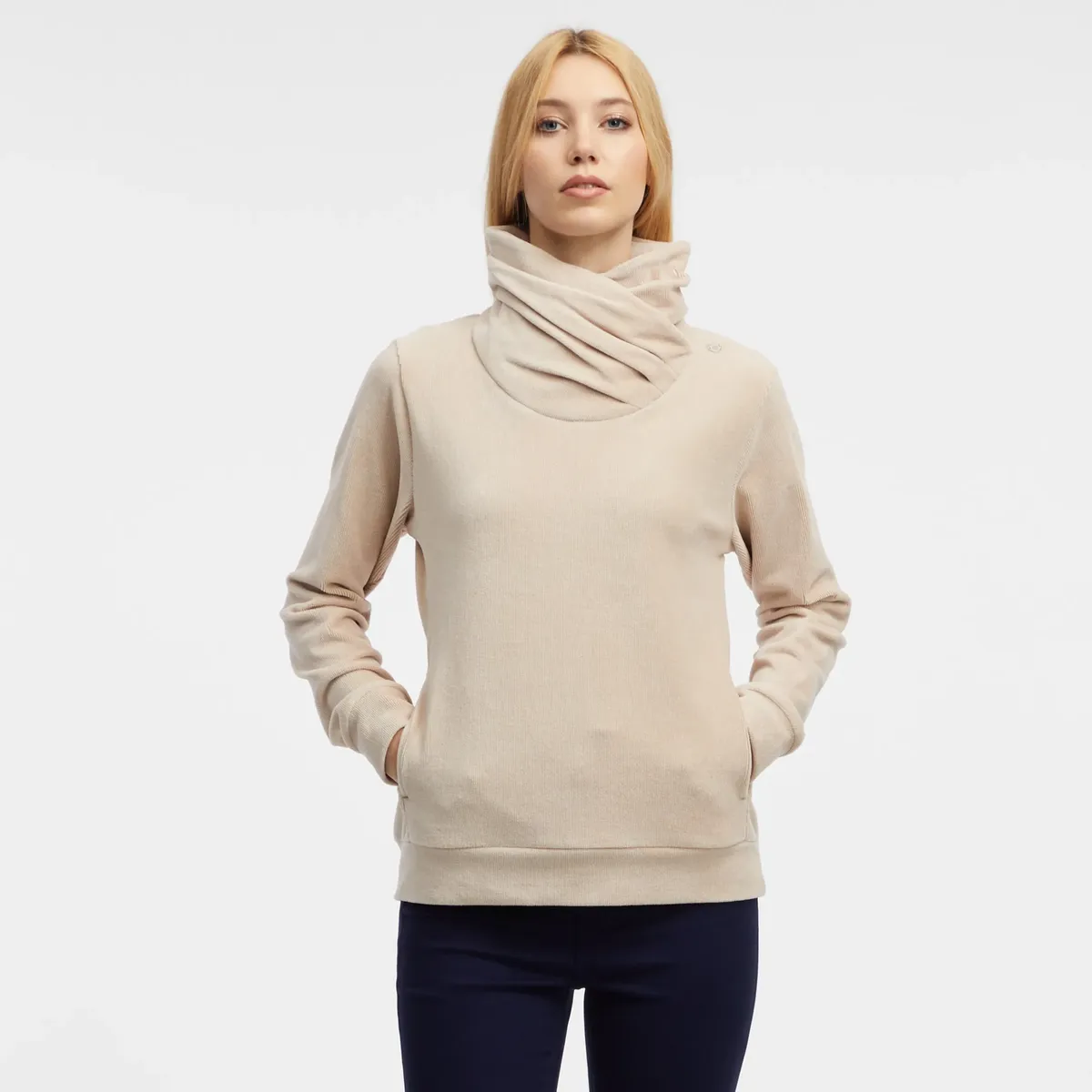 

Толстовка в стиле Ragwear "ANABELKA CORDUROY", вельвет в рубчик, цвет Sand