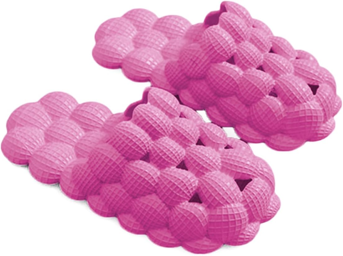 

Тапочки для ванной для женщин и мужчин, противоскользящие домашние шлепанцы, сандалии для душа, пляжа и бассейна Auxdiq, розовый