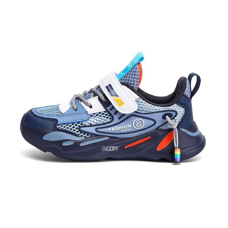 

Детские кроссовки для бега, противоскользящие, устойчивые к истиранию, дышащие SNOOPY, синий