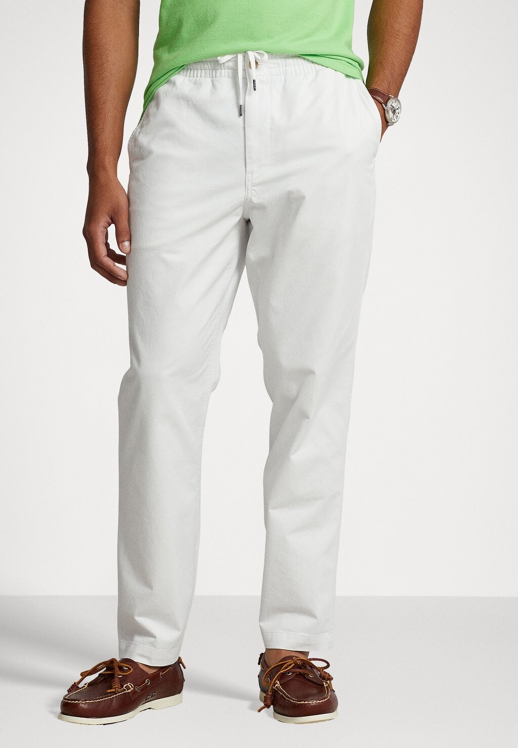 

Брюки FLAT PANT Polo Ralph Lauren, палуба белая, Белый, Брюки FLAT PANT Polo Ralph Lauren, палуба белая