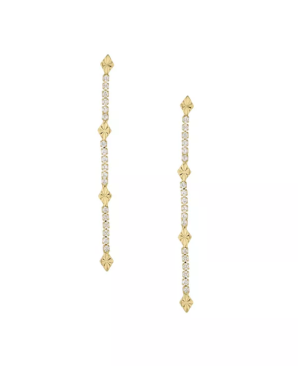 

Женские прямые серьги-подвески с покрытием из 18-каратного золота Ettika, gold