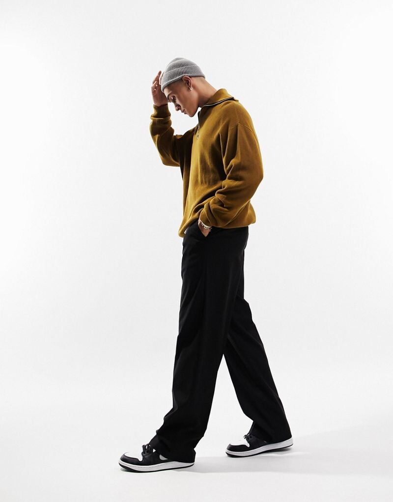

Черные элегантные широкие брюки ASOS DESIGN