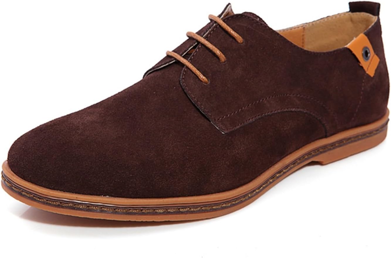 

Мужские повседневные оксфорды для бизнеса, кожаные лоферы без шнурков, мужские туфли для вождения Dmgyck, коричневый