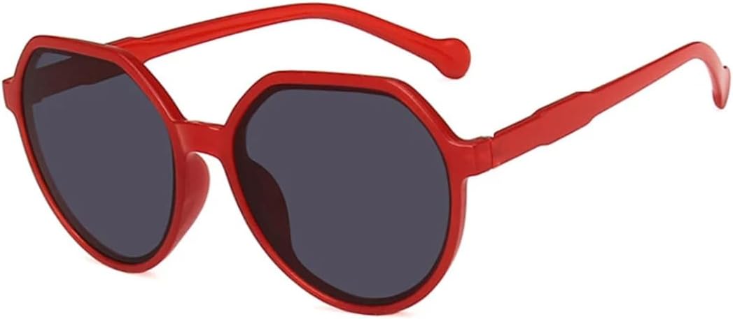 

Солнцезащитные очки с защитой UV400 | Большая оправа, линзы конфетных цветов | Для женщин и мужчин, для занятий спортом на открытом воздухе и вождения DSVIGF, Red Gray