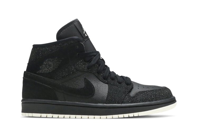 

Кроссовки Air Jordan Wmns Air Jordan 1 Mid 'Black Glitter', черный