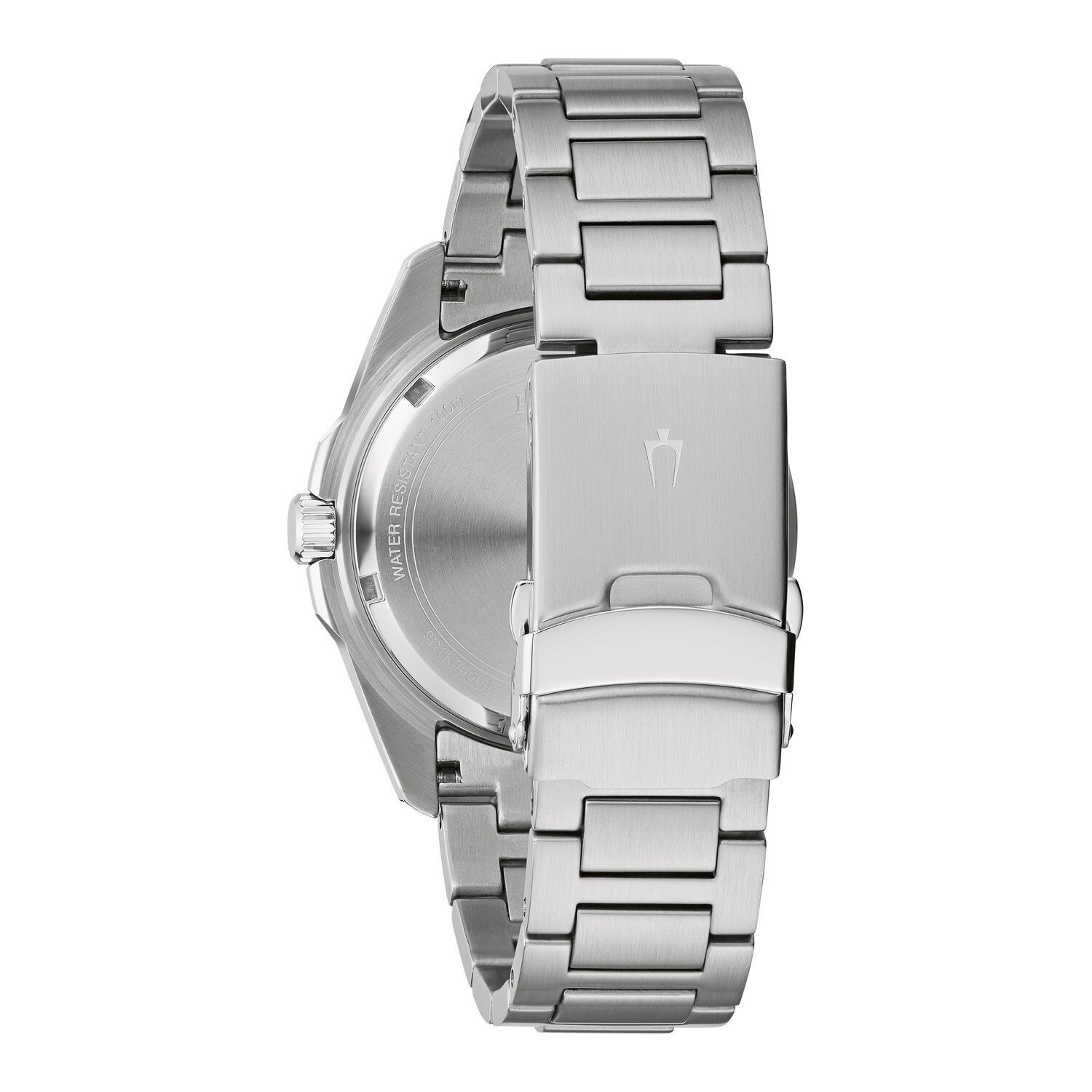 

Мужские часы из нержавеющей стали с черным циферблатом — 98A195 Bulova