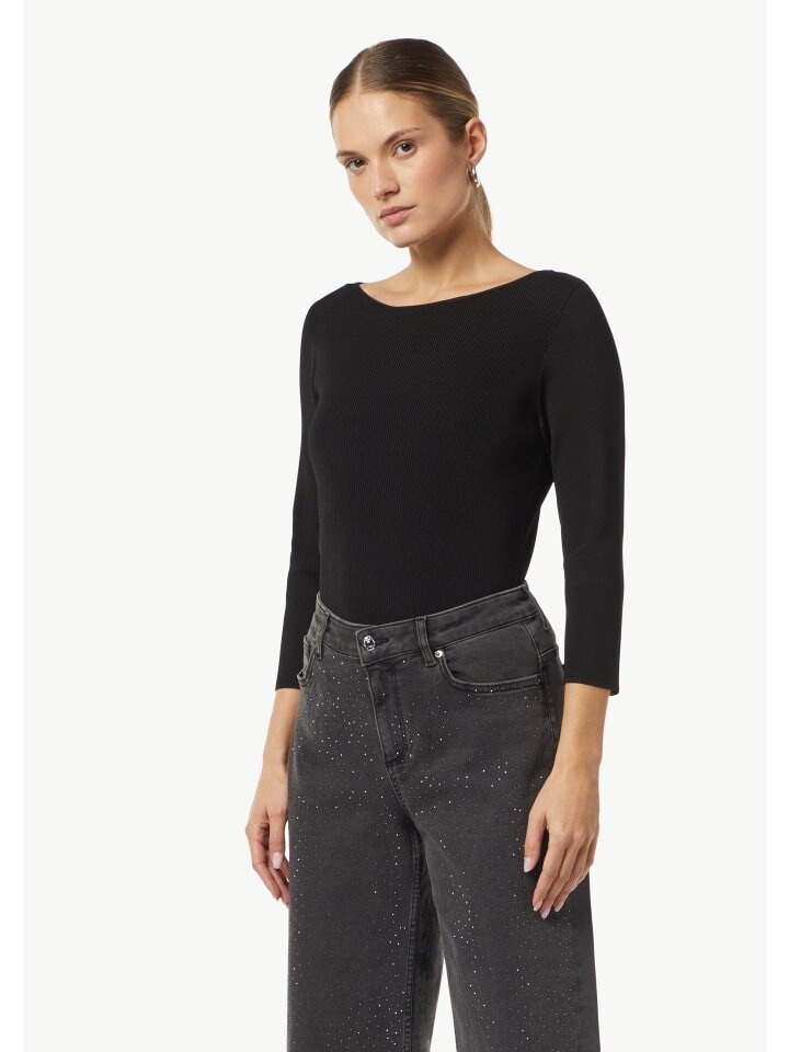 

Пуловер comma Strickpullover 3/4 Arm, черный