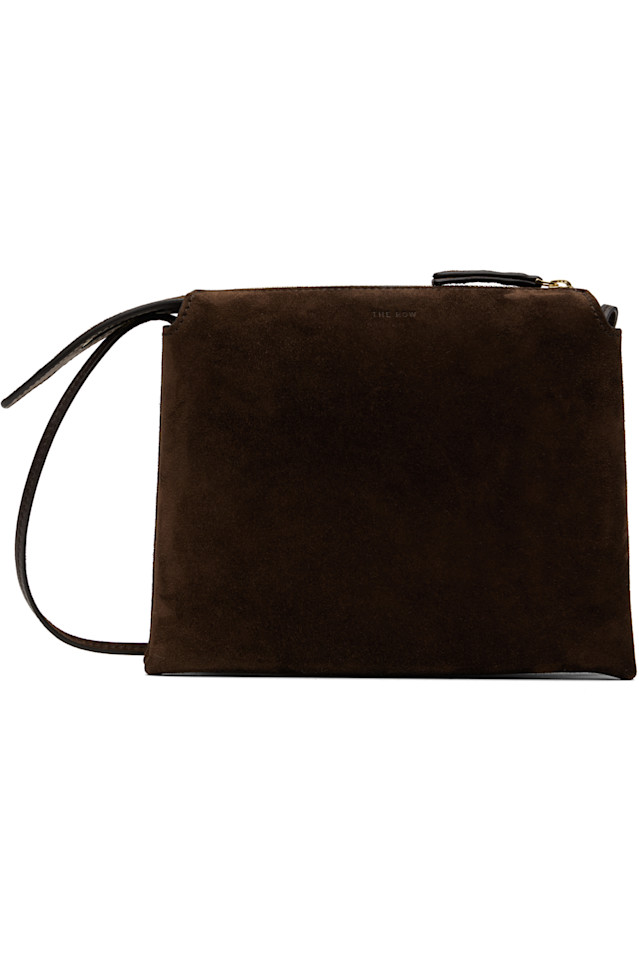 

Мини-сумка Nu twin из замши The Row, цвет mocha