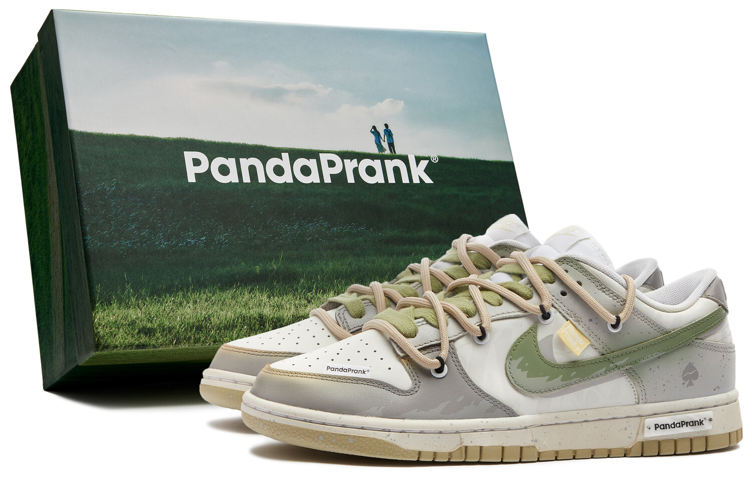 

Кроссовки Nike Dunk Skateboard Shoes Men Low-Top Gray Green