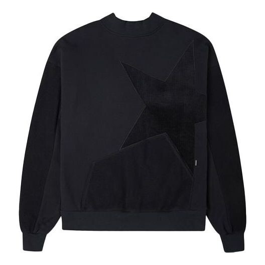 

Свитер retro corduroy fleece round neck pullover black hoodie Converse, черный