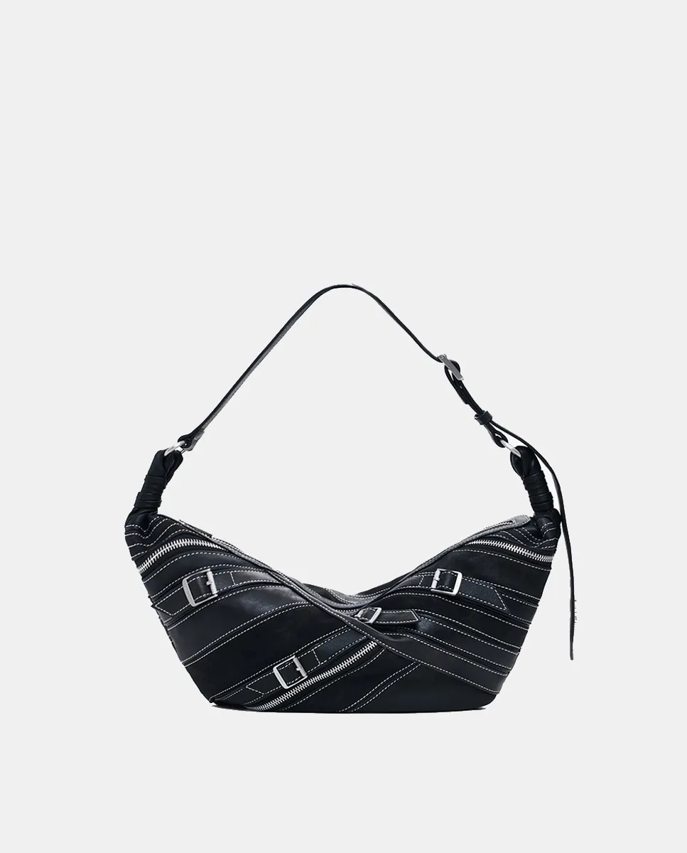 

Маленькая сумка из искусственной кожи с пряжками Desigual, черный