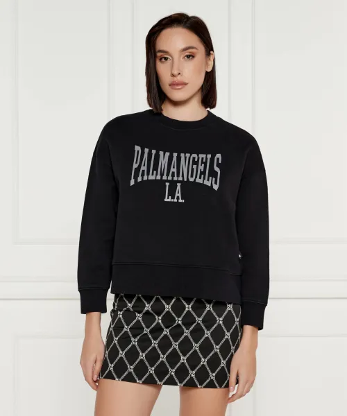 

Толстовка Classic Crew College Cropped fit Palm Angels, черный