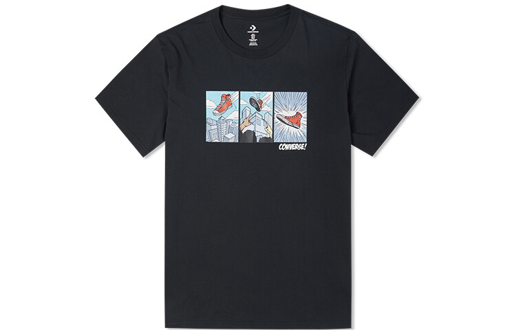 

Футболка Comic Chuck мужская черная Converse, черный