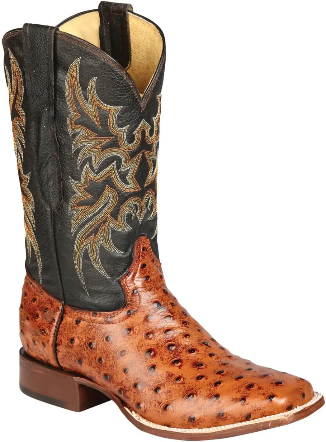 

Мужские ковбойские сапоги GRAL из натуральной кожи с тиснением под страуса, западный стиль, квадратный носок. Рита родео, имитация страуса, ковбой