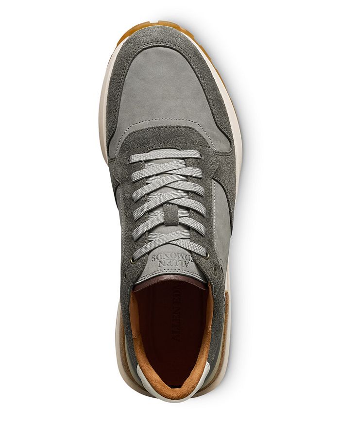 Мужские кожаные кроссовки Lionel Low Top Allen Edmonds, серый — фото 2
