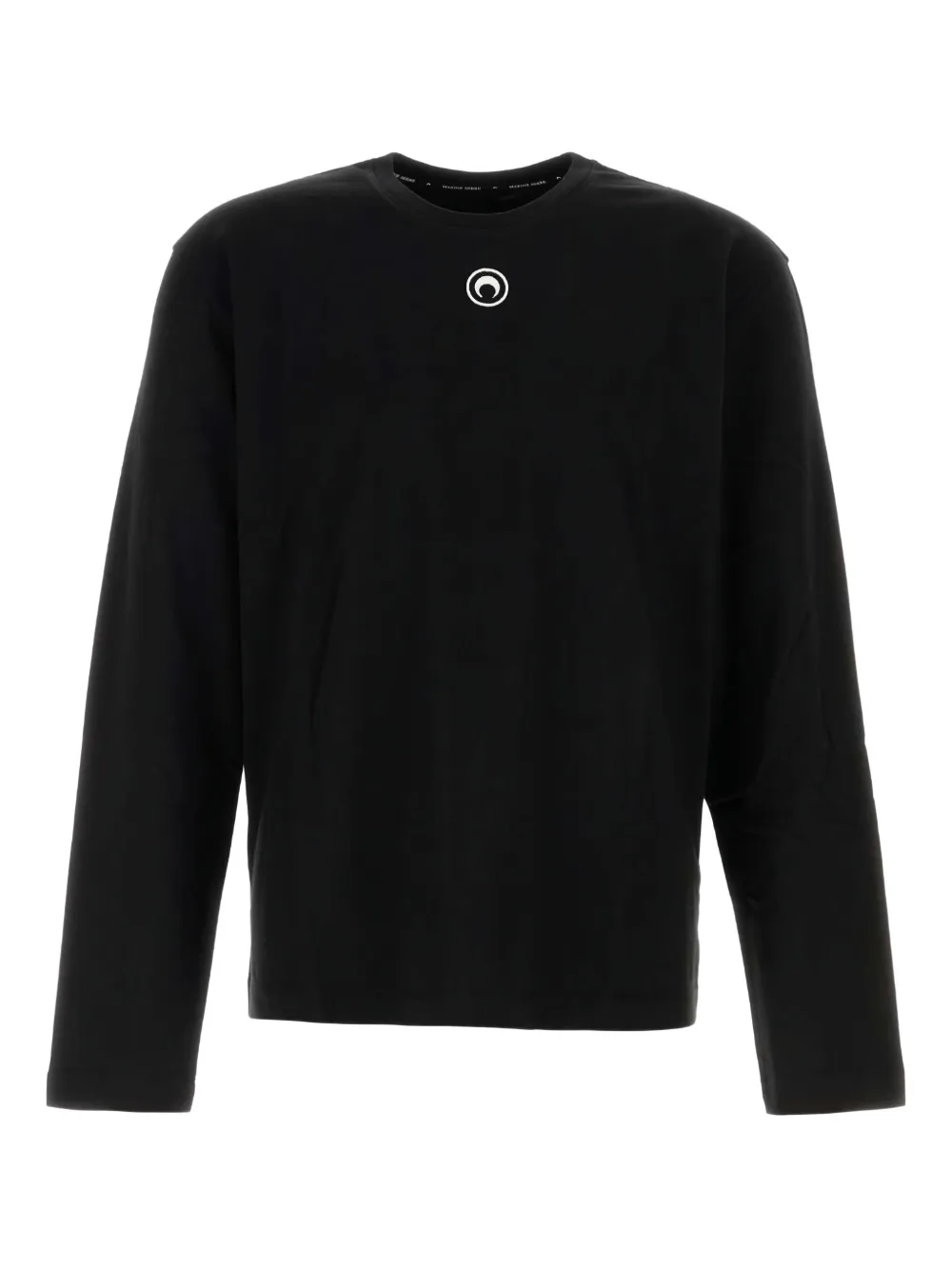 

Хлопковая футболка с длинными рукавами Marine Serre, черный