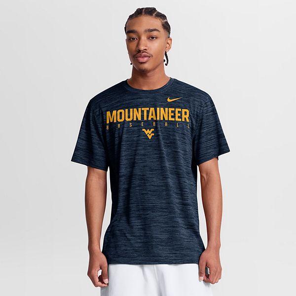 

Мужская футболка navy west virginia mountaineers dugout velocity dri-fit Nike