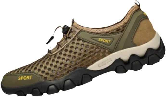 

Мужские дышащие повседневные кроссовки с сеткой и перфорацией- легкие и комфортные, подходят для повседневной носки и путешествий Hoalox, зеленый