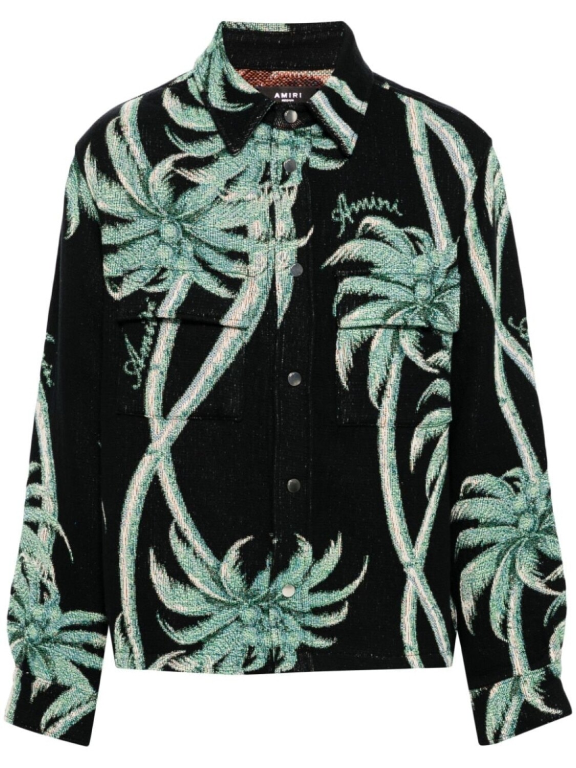 

AMIRI рубашка Twisted Palms Tapestry, черный