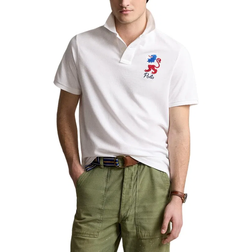 Поло мужское SS24 Oxford White Polo Ralph Lauren — фото 4