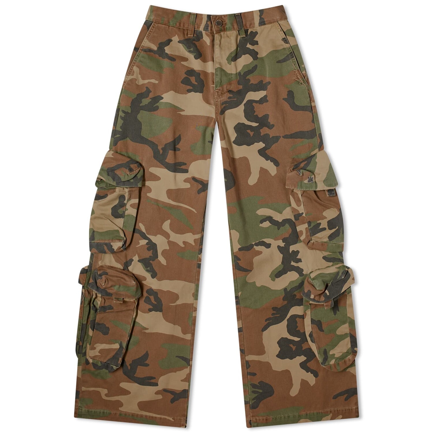

Брюки карго Amiri Camo Baggy, цвет Green Camo