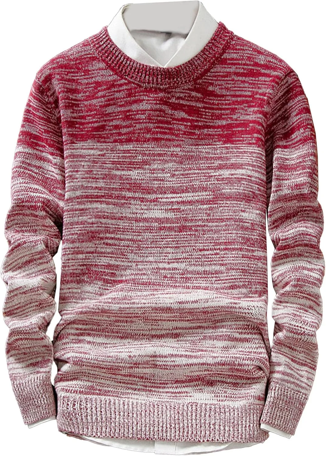 

Мужской вязаный пуловер с цветными блоками Slim Fit SWJGLITTR