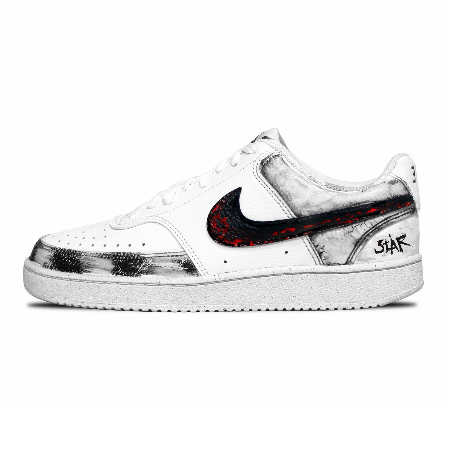 

Nike Кроссовки Court Vision 1 Spark Leather Abrasion Resistant Low top Unisex White